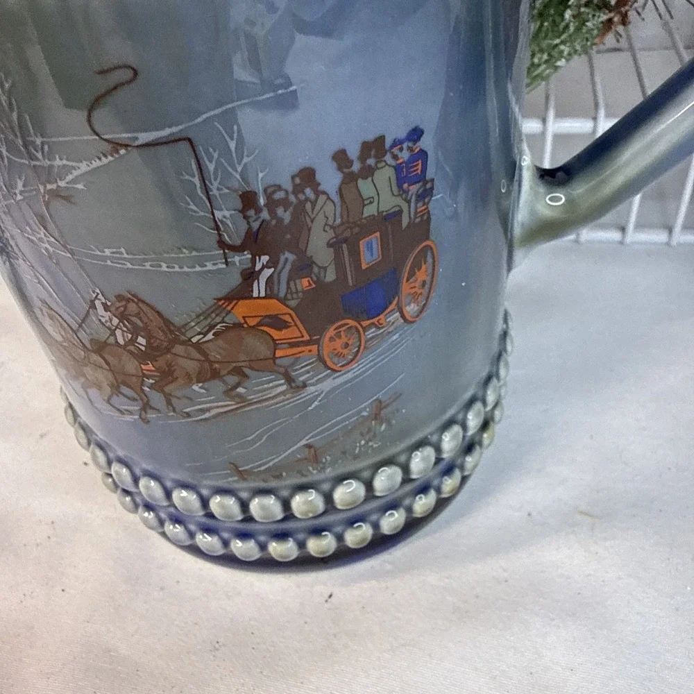 Vintage Irish Porcelain Ireland Stagecoach Stein Made In Ireland